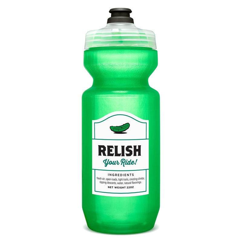 SPURCYCLE - Relish Your Ride 22 Ounce Purist Water Bottle with MoFLo Cap, Resists Stains & Tastes Better. Flexible Bicycle Bottle. Don't Forget to Hydrate - Image 1